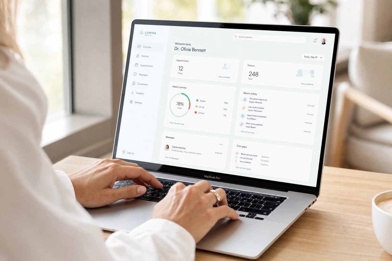 HealthTech-Software mit Patientenportal und Gesundheitsdaten-Dashboard